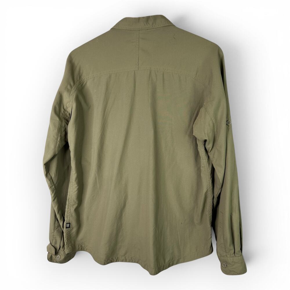 Columbia Women GRT Medium Olive Green Long Sleeve Button-Up Shirt Fishing Hiking - Picture 2 of 11